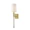 Z-Lite Mia 1 Light Wall Sconce, Rubbed Brass & Beige 805-1S-RB - alternate 5